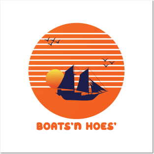 Boats 'n Hoes - vintage design Posters and Art